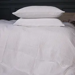 Покривало з наволочками MirSon №10-01 Arrowline White (2200010404371) - мініатюра 2