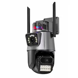 Вулична охоронна WIFI камера відеоспостереження Dual Lens Поворотна камера спостереження з бузком - мініатюра 5