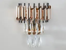 Кришталеве бра настінний світильник у стилі модерн Diasha 201202/250SGD+BK