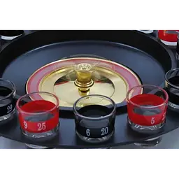 Рулетка алкогольна подарункова алкорулетка для вечірок на 16 скляних чарок 29х6.5 см - мініатюра 4