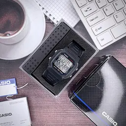 Чоловічий годинник Casio W-800H-1A Чорний ( AT1141-0059 ) - мініатюра 2