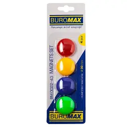 Магніти Buromax 4 шт 30мм (12) 0022-43