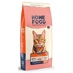 Корм для активних котів Home Food з курочкою та креветкою 10 кг