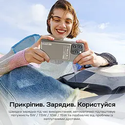 Повербанк 5000mAh Choetech B738 White QC3.0 PD3.0 бездротова магнітна зарядка (43-00160) - мініатюра 8