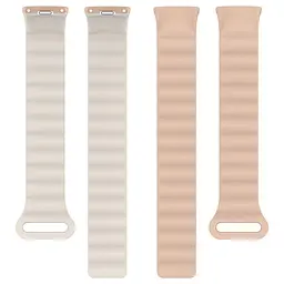Ремінець Dual-color Magnetic для Xiaomi Mi Band 9/8/10 Beige / White - мініатюра 4