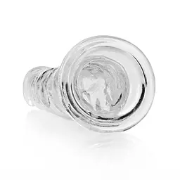 Фалоімітатор RealRock Crystal Clear 9'', 25 см (прозорий) - мініатюра 4