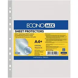 Файл Economix А4+ Crystal глянсових, 100 штук (E31102)