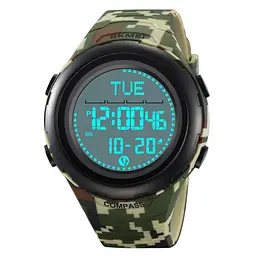Чоловічий наручний годинник 2166CMGN Army Green Camouflage Skmei acs0030205 - мініатюра 2