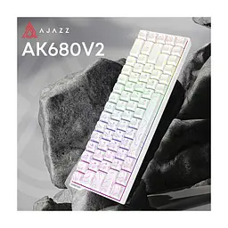 Клавіатура Ajazz AK680 V2 Ice Island Magnetic Switch USB UA White (AK680-V2-I-S-W) - мініатюра 5