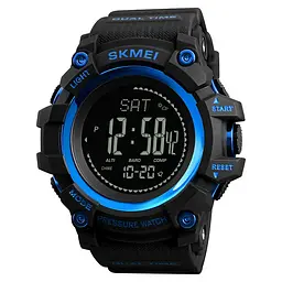 Чоловічий годинник з барометром Skmei 1358 processor (Синій)