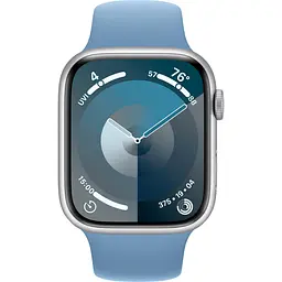 Смарт-годинник Apple Watch Series 9 GPS 45mm Silver Aluminum Case with Blue Sport Band M/L [MR9E3] [92663] - мініатюра 2
