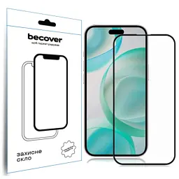 Скло захисне BeCover Apple iPhone 16 Pro Black (712124)