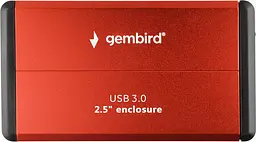 Кишеня зовнішня Gembird EE2-U3S-2-R 2.5" USB 3.0 red - мініатюра 2