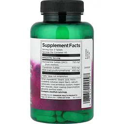 Комплекс для суглобів Swanson Glucosamine Chondroitin & MSM Higher Strength 120 таблеток - мініатюра 2