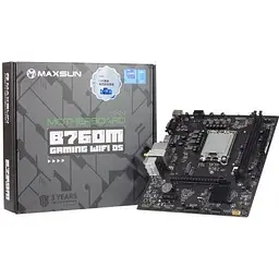 Материнська плата Maxsun LGA1700, B760M Gaming WIFI D5, B760, 2xDDR5, Int.Video(CPU), 3xSATA3, 1xPCI-E 16x 4.0, 1xPCI-E 1x, 1xM.2 4.0, WiFi 6+BT5.2, RTL8125B, 4xUSB3.2xUSB2.0, VGA/HDMI, MicroATX (MS-B760M Gaming WIFI D5) - мініатюра 4