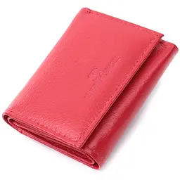 Маленький зручний гаманець з монетницею із натуральної шкіри ST Leather 22741 червоний