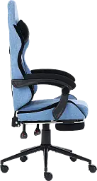 Геймерське крісло GT Racer чорне зі світло-синім (X-2324 Fabric Light Blue/Black Suede) - мініатюра 3