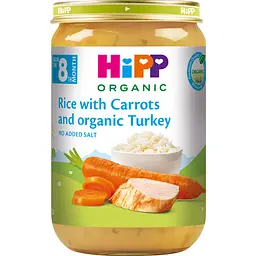 Органічне пюре HiPP Морква з рисом та індичкою 220 г