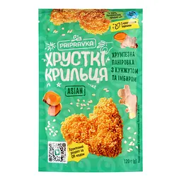 Паніровка Pripravka Хрусткі крильця Asian з кунжутом та імбирем 120 г - мініатюра 2