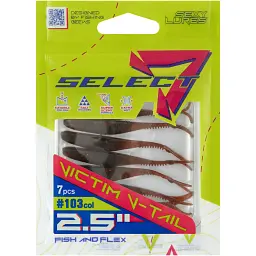 Силікон Select Victim V-Tail 2.5" 103 FE (7 шт/уп) - мініатюра 2