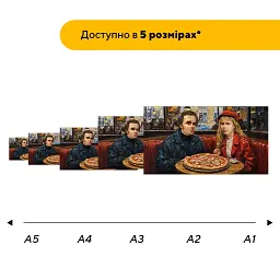 Дерев'яний фігурний пазл Побачення Шевченка і Лесі, А3, Картонна коробка 200 елементів - мініатюра 2
