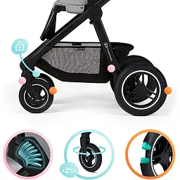 Універсальна коляска 2 в 1 Kinderkraft Everyday 2 Light Gray світло-сіра (00-00305224) - мініатюра 15