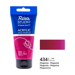 Фарба акрилова Маджента (434) 75 мл ROSA Studio (4823098528043)