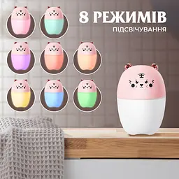 Зволожувач повітря для дитячої кімнати Ведмедик 220 мл, рожевий Happy Life HPBH17201P - мініатюра 6