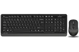 Комплект бездротовий A4tech Fstyler FG1010, чорний+Grey, клавіатура+миша