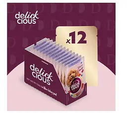 Вологий корм для собак Delickcious з ягнятком та лісовими ягодами у вершковому соусі 85 г x 12 D6211502 - мініатюра 3