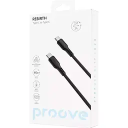 Кабель Proove Rebirth USB-C to USB-C 60W 1m Black (CCRE60002201) [130370] - мініатюра 2