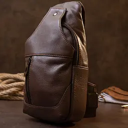 Сумка крос боді 20402 сіро- Vintage коричнева - мініатюра 6
