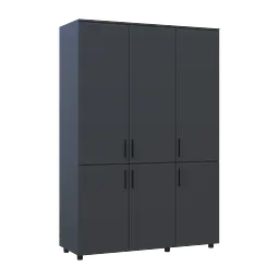 Шафа для одягу Doros Торн Антрацит 3 ДСП (штанга) 135х51.6х200 (44900491) - мініатюра 13