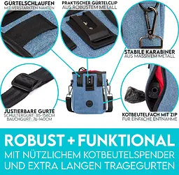 Сумка для ласощів собак Hund ist König VBT2006 Blue - мініатюра 5
