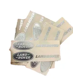 Наліпка з логотипом Land Rover метал, на клейкій стрічці 1шт (універсальна)