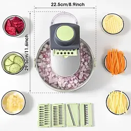 Овочерізка з контейнером Vegetable Cutter 9 в 1 - мініатюра 4