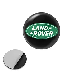 Наклейка з логотипом Land Rover для автоключів d=15 мм Пластикова об'ємна (Завод)
