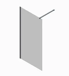 Душова перегородка Koer SR SP01-120x200-TR-01 Walk-In прозоре скло Easy Clean 8 мм, хром KR5394, прозоре, хром - мініатюра 6