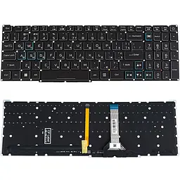 Клавіатура для ноутбука ACER (Nitro: AN517-55) ukr чорний без фрейму підсвічування клавіш RGB
