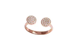 Каблучка з червоного золота з монетками K-0404 17.5