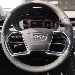 Чохол Обплетення Керма для Audi A6/A7/A8/S8/ E-tron 2021-2022 Шкіра (Модельна Викрійка) №2