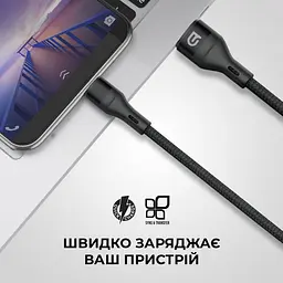 Кабель ArmorStandart AR87 USB to Lightning 3A 1.2m Black (ARM64037) - мініатюра 3