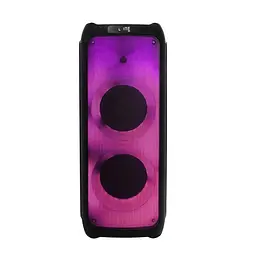 Портативна колонка ZXX-5508 Акустична система 1000Вт RGB підсвічування з 2 мікрофонами і пультом 2х8" Чорний - мініатюра 4