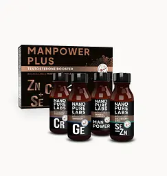 Тестостерон бустер Nano Pure Labs Bioavailable mineral complex MANPOWER PLUS TESTOSTERONE BOOSTER 4 x 100 мл