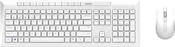 Комплект RAPOO 8210M Multi-mode Wireless Keyboard & Mouse Desktop Set white (13588)