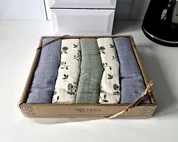 Набір рушників для кухні Nilteks 5 штук 40x60 Tencel natural - мініатюра 2