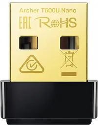 Адаптер WiFi Archer T600U nano AC600, USB TP-Link teh0017357 - мініатюра 2