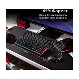 Клавіатура HyperX Origins 2 65 HX Red USB UA Black (B4QS3AA) - мініатюра 8