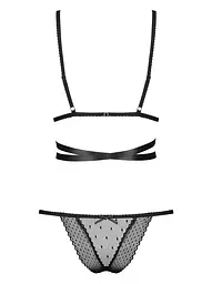 Комплект білизни Obsessive Bowessa, L/XL (чорний) - мініатюра 5