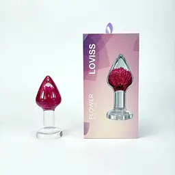 Анальна пробка Loviss Gomphrena Globosa зі справжнім амарантом усередині - мініатюра 5